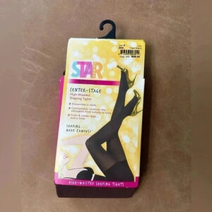 STAR POWER BY SPANX CENTER-STAGE High Waisted Shaping Tights Size F Java